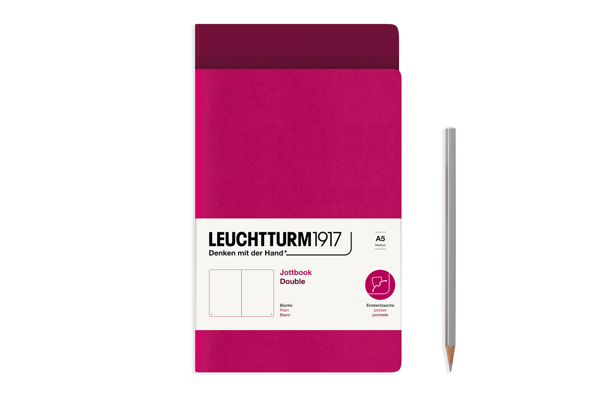 LEUCHTTURM1917 Jottbook Plain A5 Port Red & Berry